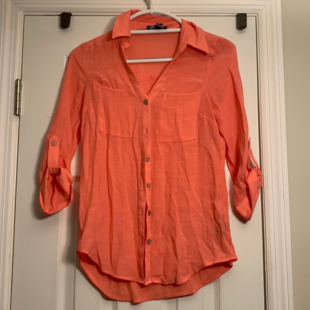 Coral color blouse